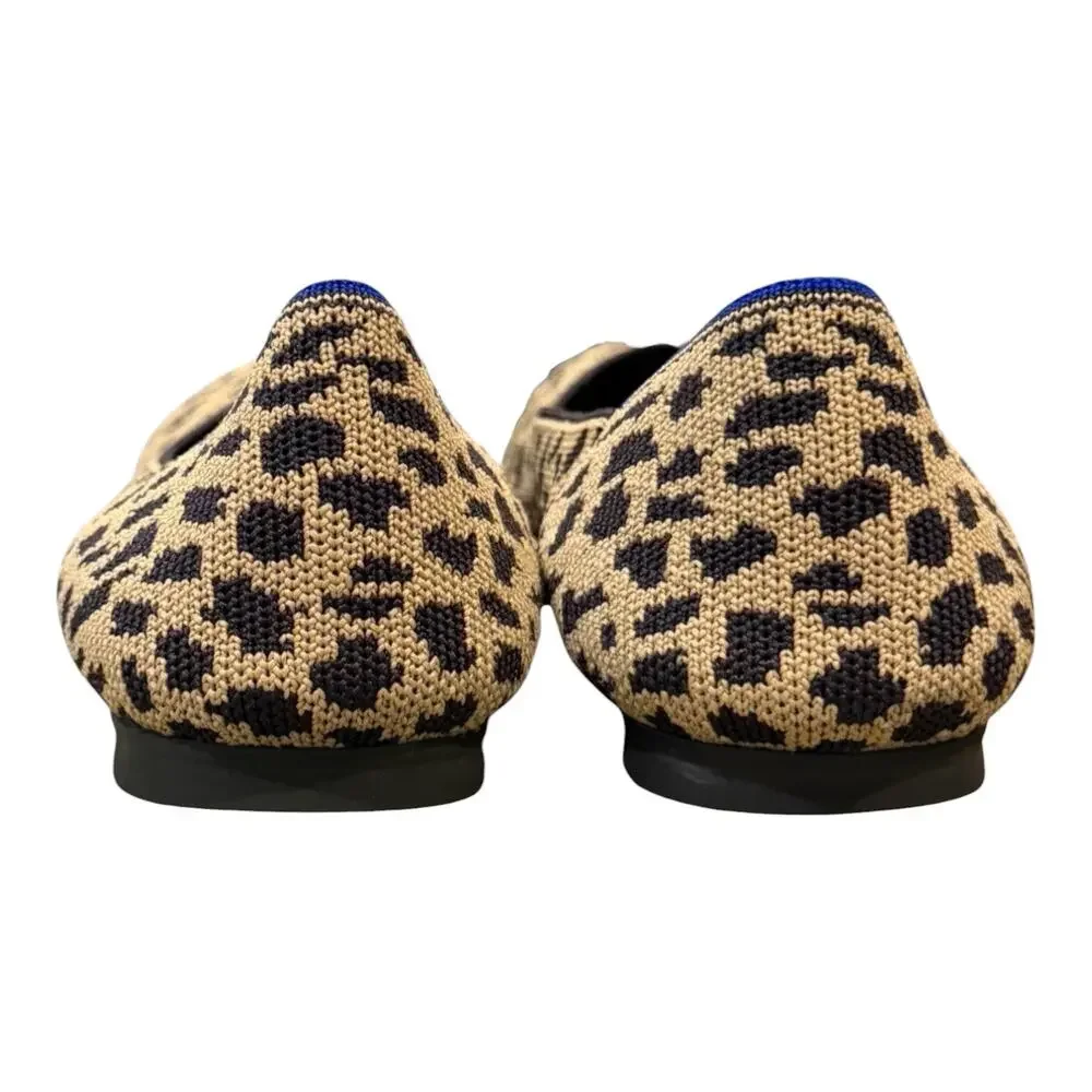 Rothy’s Leopard Print Round Toe Flats Size 9 Casual Slip-On Ballet Classy Chic